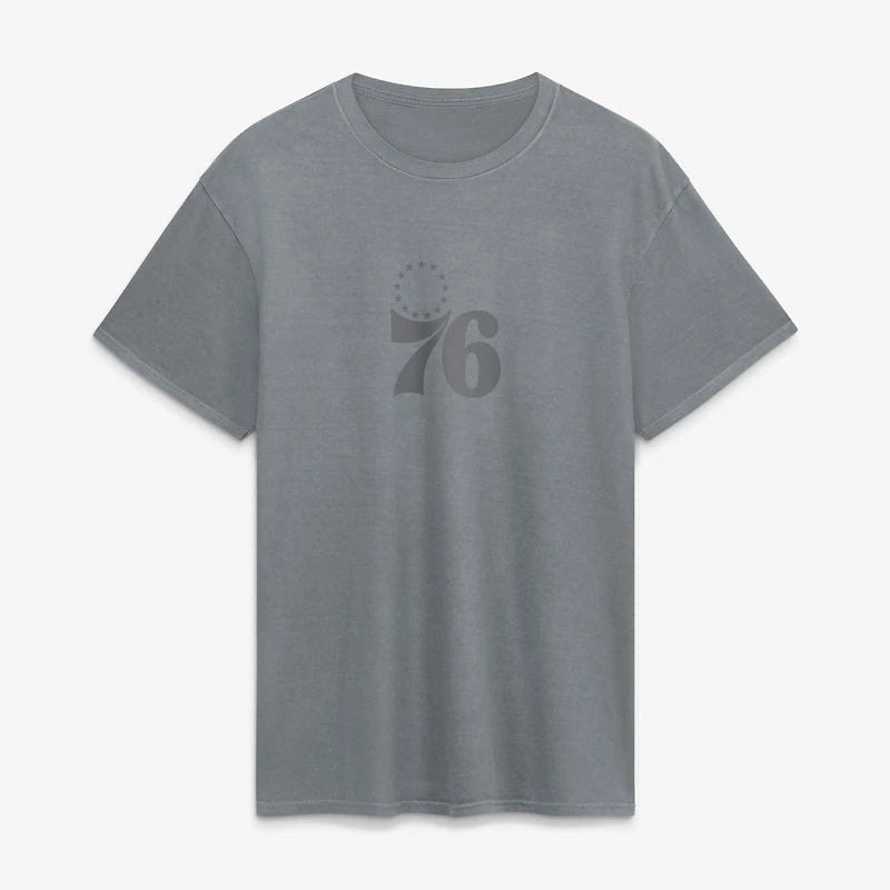 T-shirt Fanatics gris Philadelphia 76ers Beach Wash pour homme