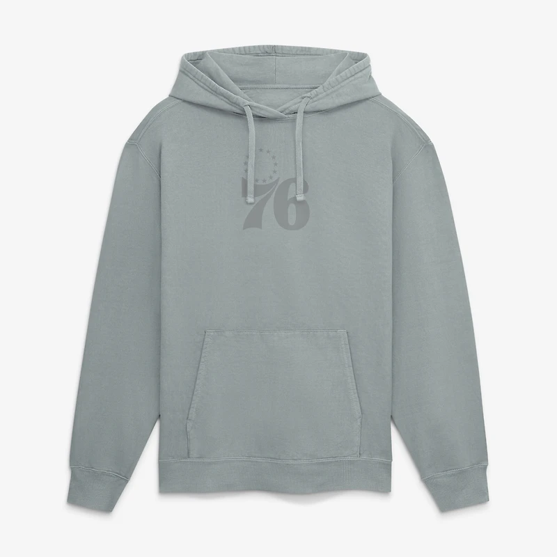 Sweat à capuche délavé gris Philadelphia 76ers pour homme (Fanatics)