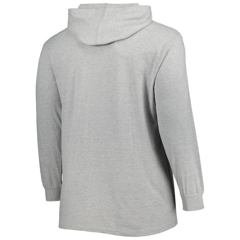 Sweat à capuche Fanatics Heather Grey Philadelphia 76ers Big & Tall pour hommes