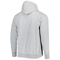 Sweat à capuche Fanatics Heather Grey Philadelphia 76ers Wordmark French Terry pour hommes