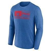 T-shirt Fanatics Heather Royal Philadelphia 76ers Three-Point Play pour hommes
