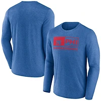 T-shirt Fanatics Heather Royal Philadelphia 76ers Three-Point Play pour hommes