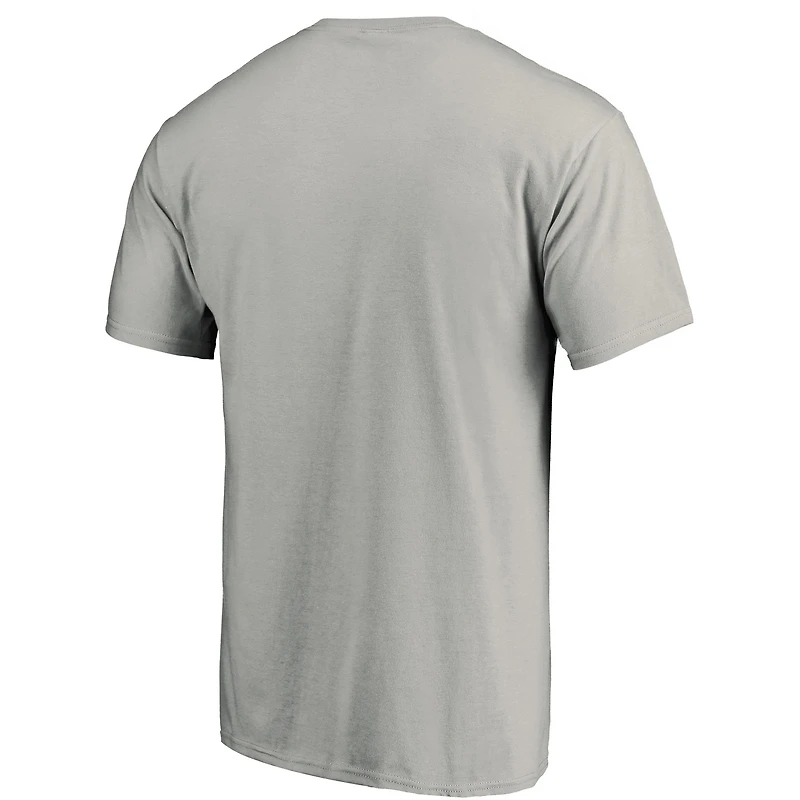 T-shirt avec logo de l'équipe principale des Philadelphia 76ers Fanatics gris chiné pour hommes