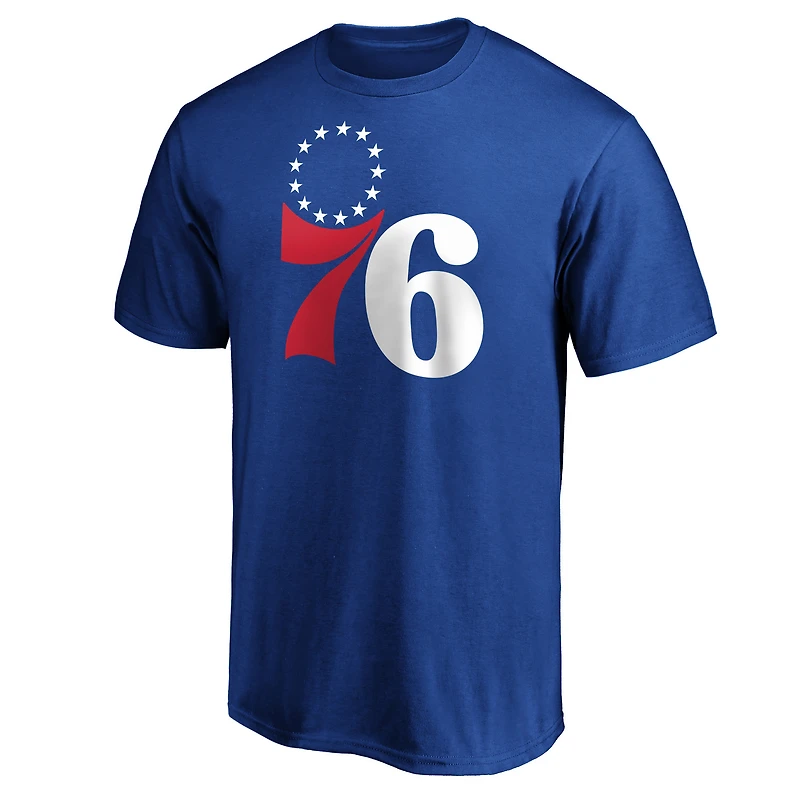 T-shirt avec nom et numéro de meneur jeu Fanatics Joel Embiid Royal Philadelphia 76ers pour hommes