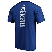 T-shirt avec nom et numéro de meneur jeu Fanatics Joel Embiid Royal Philadelphia 76ers pour hommes