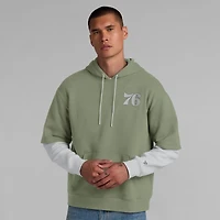 Men's Fanatics  Olive Philadelphia 76ers Elements Sleek Pullover Hoodie