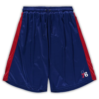 Short de performance Fanatics Royal/Rouge Philadelphia 76ers Big & Tall pour hommes