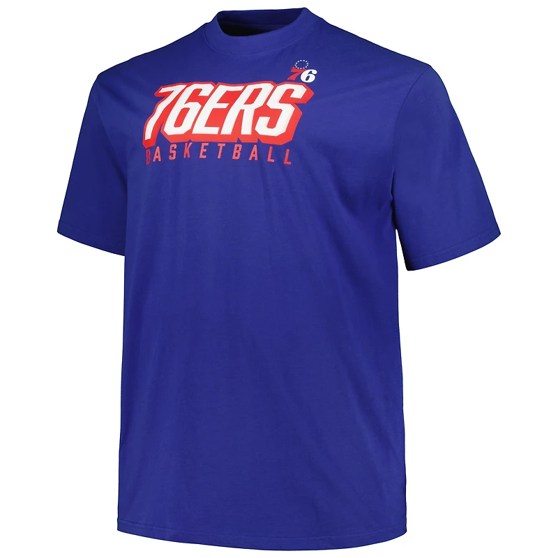 Ensemble t-shirt à manches courtes et longues Fanatics Royal/Red Philadelphia 76ers pour hommes Big & Tall