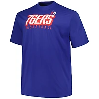 Ensemble t-shirt à manches courtes et longues Fanatics Royal/Red Philadelphia 76ers pour hommes Big & Tall