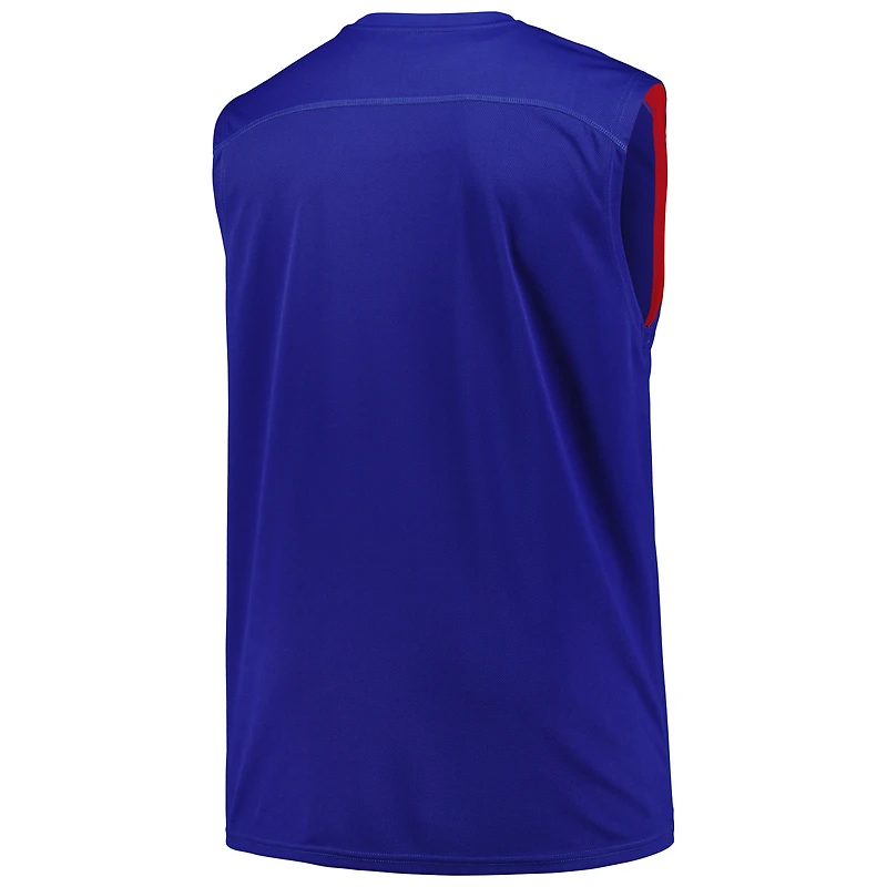 Men's Fanatics Royal Philadelphia 76ers Big & Tall Birdseye Muscle Tank Top