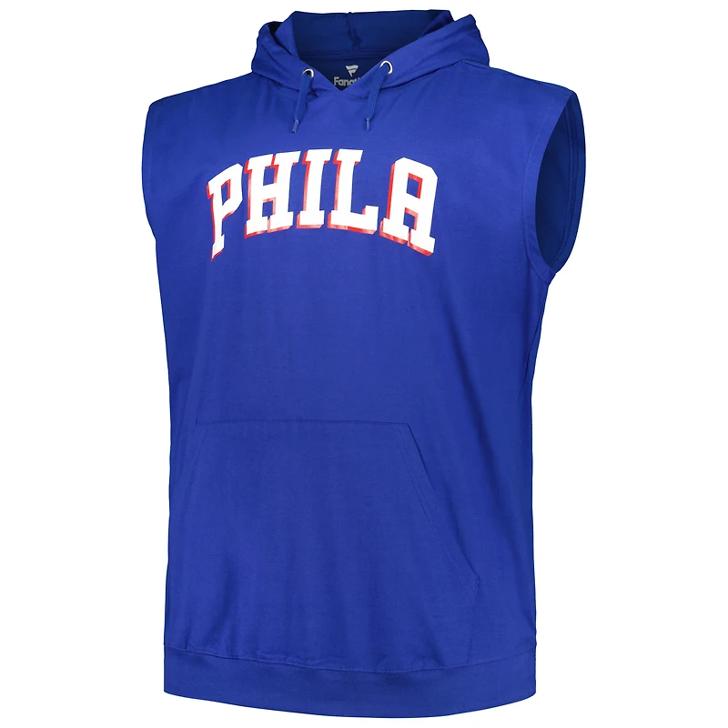 Fanatics Royal Philadelphia 76ers Big & Tall Jersey Muscle Pull à capuche pour hommes