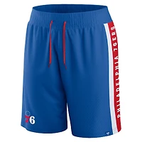 Short en maille emblématique Fanatics Royal Philadelphia 76ers Big & Tall Referee pour hommes