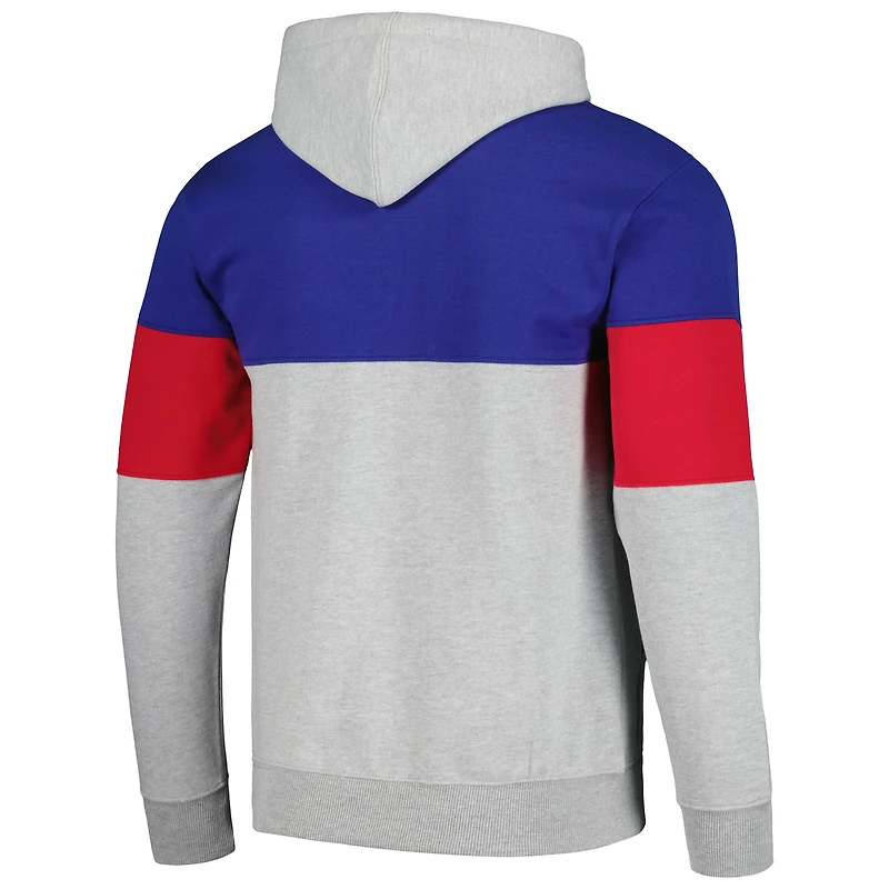 Sweat à capuche contrasté Fanatics Royal Philadelphia 76ers pour hommes