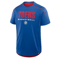 T-shirt d'entraînement de passe entrante Fanatics Royal pour homme des Philadelphia 76ers