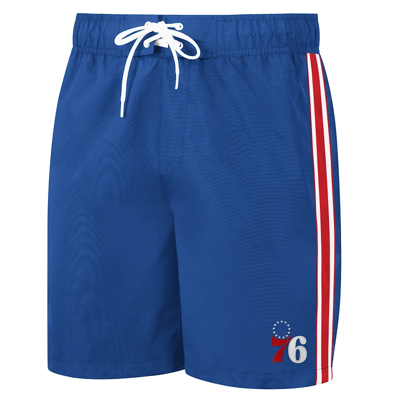 Short de bain G-III Sports by Carl Banks pour hommes Royal Philadelphia 76ers Sand Beach Volley