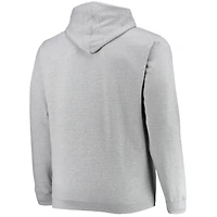Men's Heathered Gray Philadelphia 76ers Big & Tall Heart Soul Pullover Hoodie