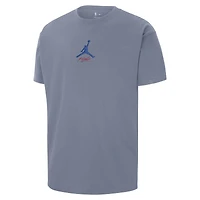 T-shirt Jordan Brand bleu Philadelphia 76ers Statement Edition Jumpman Flight pour homme
