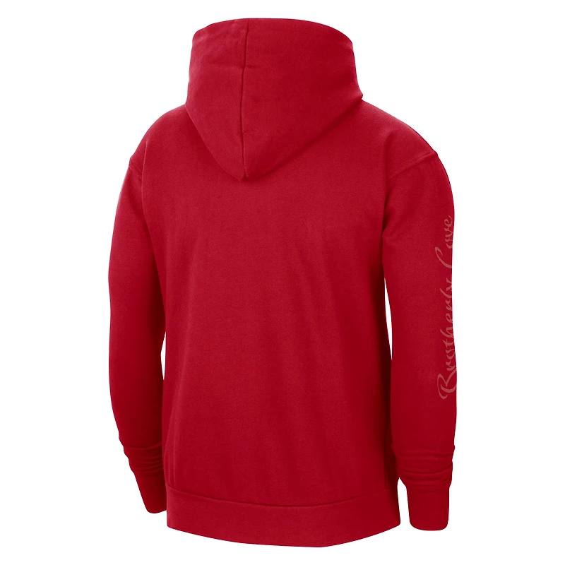 Sweat à capuche Jordan Brand Philadelphia 76ers Courtside Statement Edition rouge pour homme