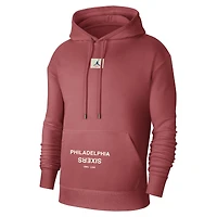 Men's Jordan Brand Red Philadelphia 76ers Courtside Statement Edition Pullover Hoodie