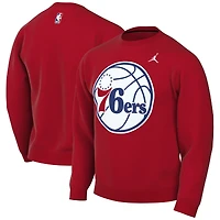 Men's Jordan Brand Red Philadelphia 76ers Statement Edition Sweatshirt