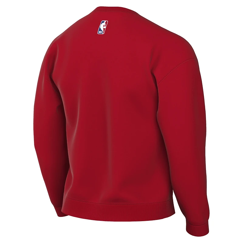 Men's Jordan Brand Red Philadelphia 76ers Statement Edition Sweatshirt