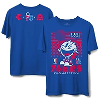 Men's Junk Food Royal Philadelphia 76ers NBA x Pac Man High Score T-Shirt