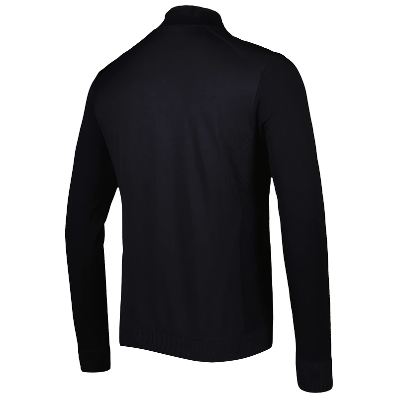 Veste noire Levelwear Philadelphia 76ers Nano Engineered Knit Fabric Quarter-Zip pour homme