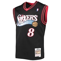Men's Mitchell & Ness Aaron McKie Black Philadelphia 76ers Hardwood Classics Swingman Jersey