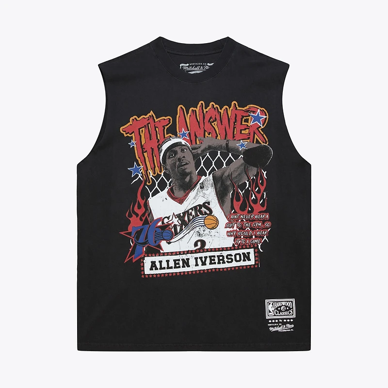 Débardeur Mitchell & Ness Allen Iverson noir Philadelphia 76ers « Best Class » pour homme