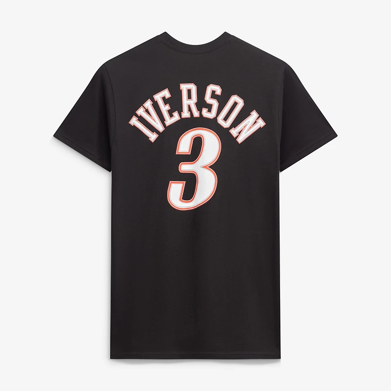 Men's Mitchell & Ness Allen Iverson Royal Philadelphia 76ers Hardwood Classics Name Number Player T-Shirt