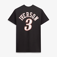 Men's Mitchell & Ness Allen Iverson Royal Philadelphia 76ers Hardwood Classics Name Number Player T-Shirt