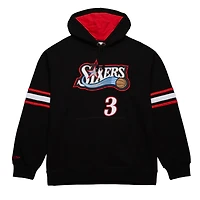 Men's Mitchell & Ness Allen Iverson Black Philadelphia 76ers Name Number Pullover Hoodie
