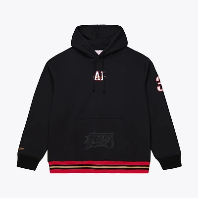 Men's Mitchell & Ness Allen Iverson Black Philadelphia 76ers Playmaker Fleece Hoodie