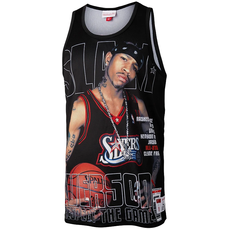Débardeur noir Mitchell & Ness Allen Iverson pour hommes des Philadelphia 76ers Slam Player