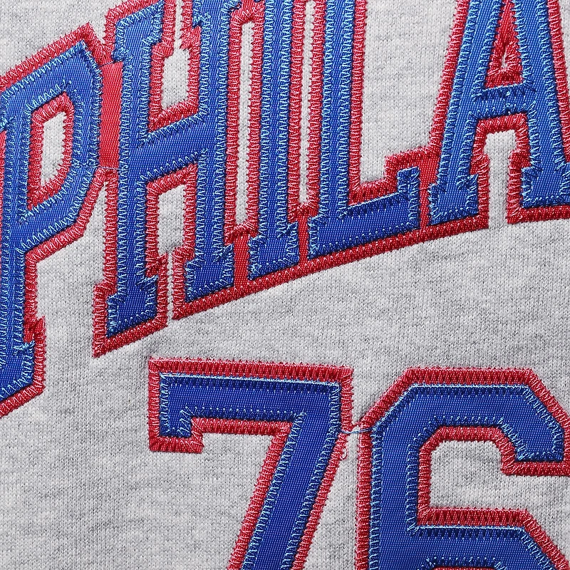 Men's Mitchell & Ness Allen Iverson Heathered Gray Philadelphia 76ers Big Tall Name Number Pullover Hoodie