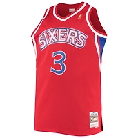 Maillot Swingman Mitchell & Ness Allen Iverson rouge Philadelphia 76ers 1996/97 Big Tall Hardwood Classics pour hommes