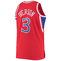 Men's Mitchell & Ness Allen Iverson Red Philadelphia 76ers 1996/97 Big Tall Hardwood Classics Swingman Jersey