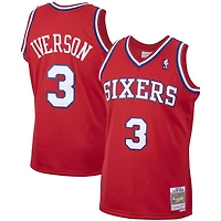 Maillot Mitchell & Ness Allen Iverson rouge pour homme Philadelphia 76ers 2002/03 Hardwood Classics Swingman