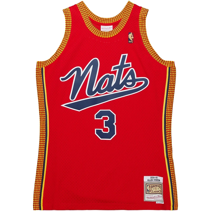 Maillot de joueur Swingman Throwback Mitchell & Ness Allen Iverson rouge Philadelphia 76ers 2004/05 pour hommes