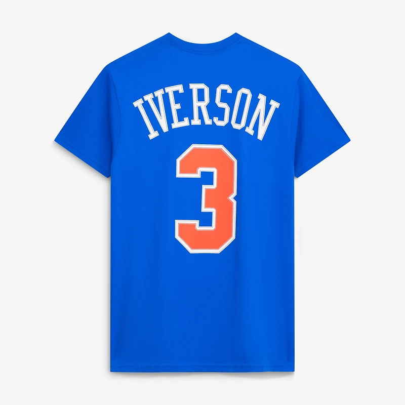 Men's Mitchell & Ness Allen Iverson Royal Philadelphia 76ers Hardwood Classics Name Number Player T-Shirt