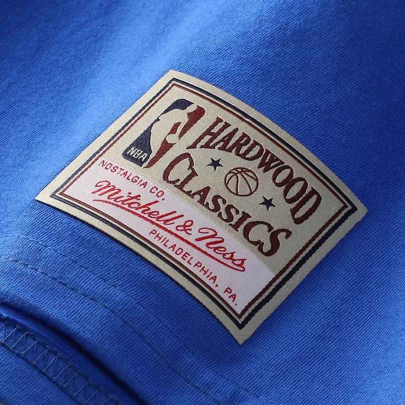 Men's Mitchell & Ness Allen Iverson Royal Philadelphia 76ers Hardwood Classics Name Number Player T-Shirt