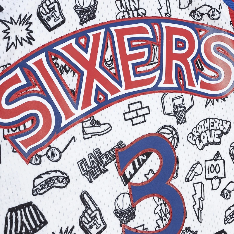 Men's Mitchell & Ness Allen Iverson White Philadelphia 76ers 1996/97 Swingman Jersey