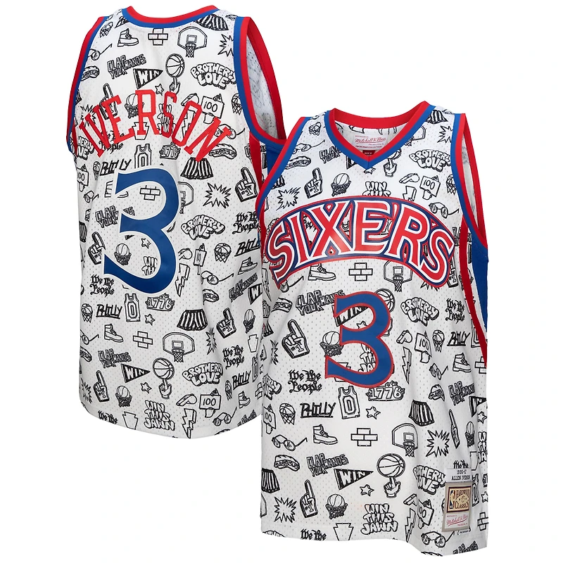 Maillot Swingman Mitchell & Ness Allen Iverson Philadelphia 76ers 1996/97 pour homme