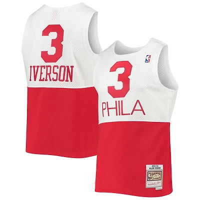 Men's Mitchell & Ness Allen Iverson White Philadelphia 76ers 2003/2004 Hardwood Classics Swingman Jersey