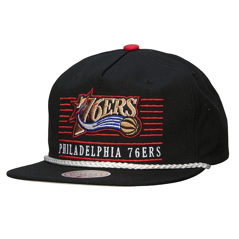 Casquette snapback Mitchell & Ness noire Philadelphia 76ers Ascend Deadstock pour homme