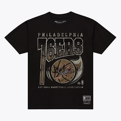 Men's Mitchell & Ness  Black Philadelphia 76ers Ball Out T-Shirt