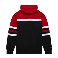 Men's Mitchell & Ness Black Philadelphia 76ers Big Tall Hardwood Classics Head Coach Pullover Hoodie