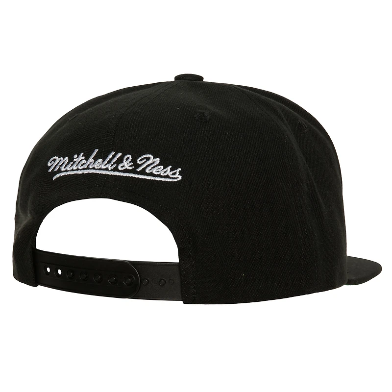 Men's Mitchell & Ness Black Philadelphia 76ers Champ Stack Snapback Hat