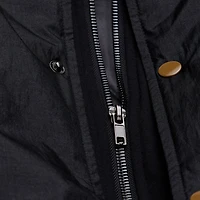 Men's Mitchell & Ness Black Philadelphia 76ers Hardwood Classics 76 Originals Collection Fushion Full-Snap Hoodie Jacket