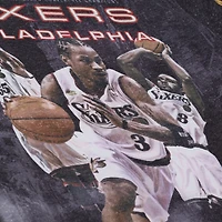 Men's Mitchell & Ness Black Philadelphia 76ers Hardwood Classics Originals Collection 2000-2001 Team Roster T-Shirt